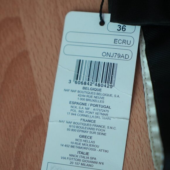 NWT NAF NAF Ecru Mesh Tulle Skirt โ Size EU 36 / S - Picture 3 of 8